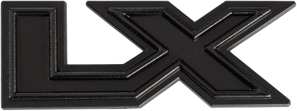 LX Trunk Emblem Two-Tone Black 2-1/2" x 1" for 1984-1993 Ford Mustang