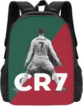 Ronaldo #7 Adult Simplicity Backpacks Bag Laptop Bag Bookbag Backpack 16.5 Inch For Daily, Black
