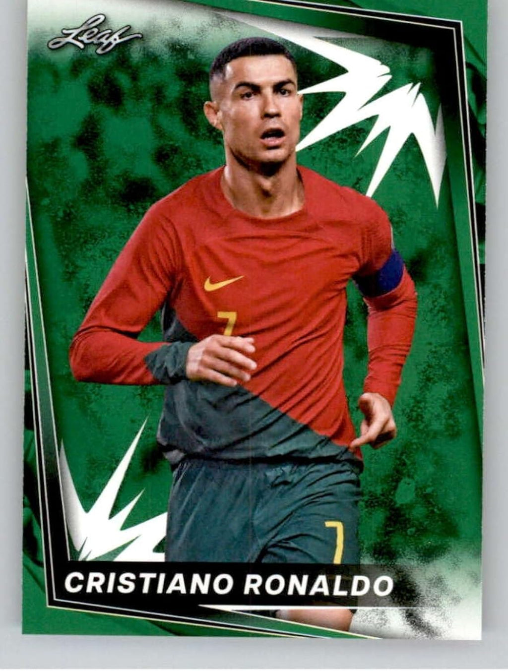 2024 Leaf Soccer Green #2 Cristiano Ronaldo Blaster Exclusive Trading Card in Raw (NM or Better) Condition