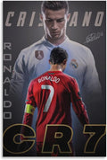 Cristiano Ronaldo Poster 1 Wall Art Canvas Print Poster Home Bathroom Bedroom Office Living Room Decor Canvas Poster Unframe: 12x18inch(30x45cm)