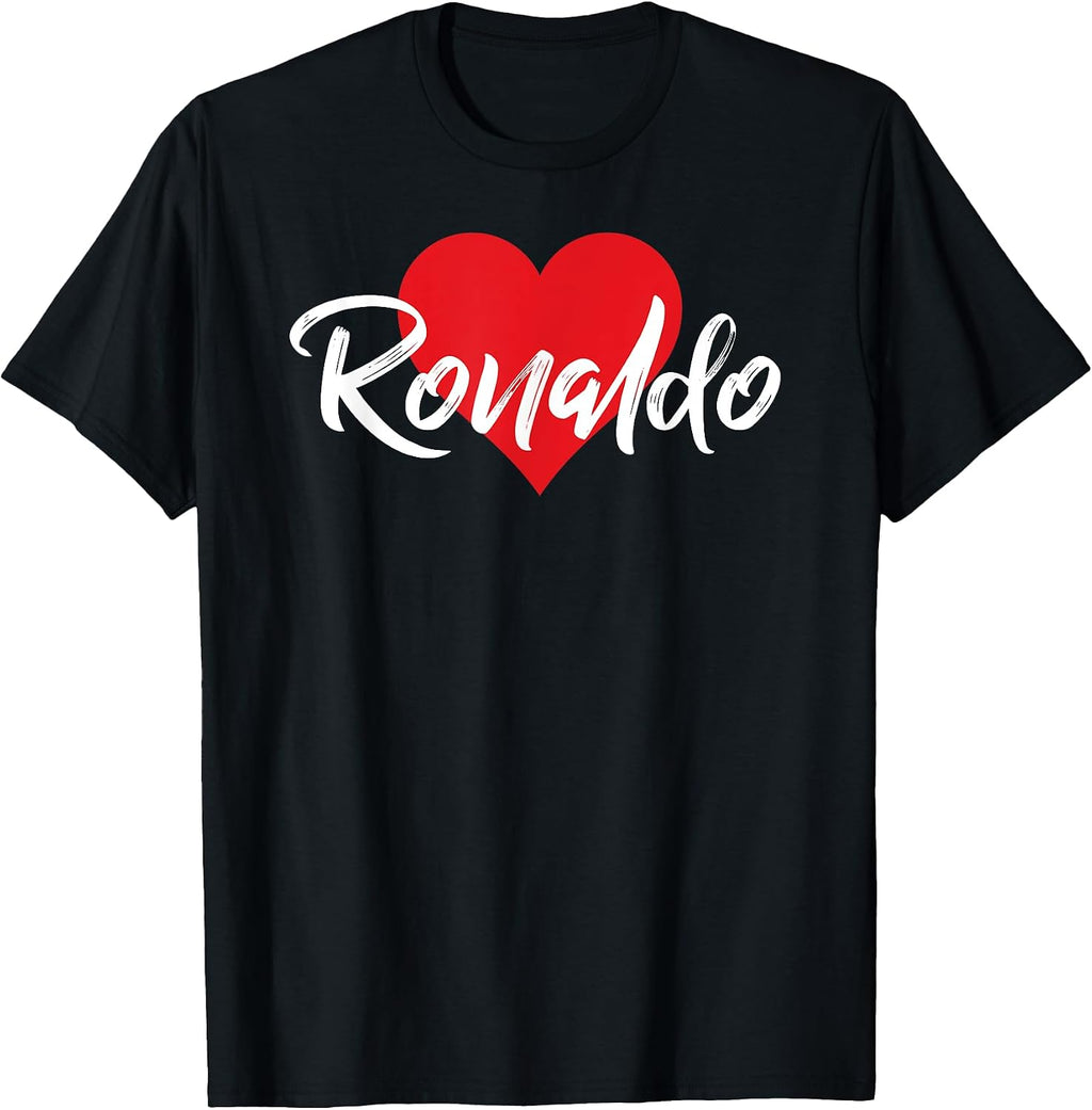 I Love Ronaldo First Name Tshirt I Heart Named T-Shirt