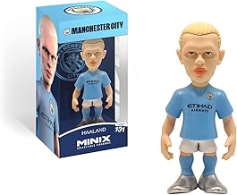 MINIX COLLECTIBLE FIGURINES – Erling Haaland, Official Manchester City, Sports Collectable 12 cm Figurine, Unique Soccer Gift for All Ages, Football Stars