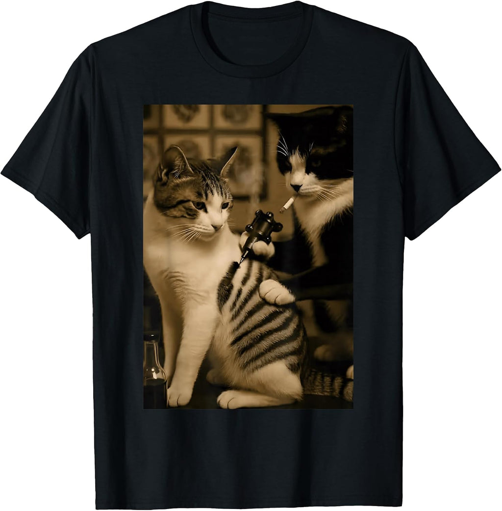 Funny Tattooed Cat Meme Ink Lover Womens Mens