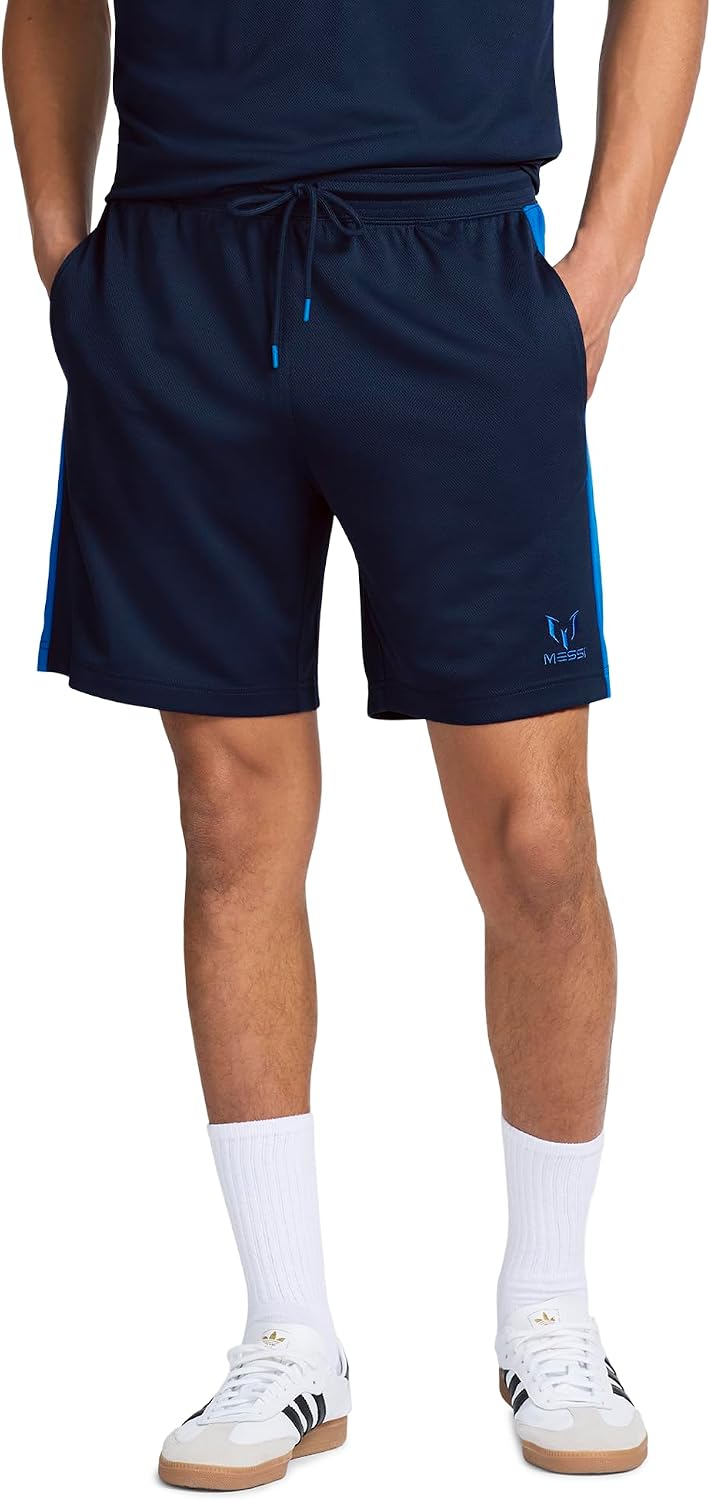 Men's Lifestyle Closed Eye Mesh Shorts with Drawstring, Comfortable Fit, 100% Polyester