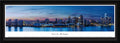 Detroit, Michigan at Night - 42" x 15.5" Select Frame with Single Mat by Blakeway Panoramas