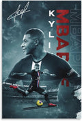 Kylian Mbappé Poster 2 Wall Art Canvas Print Poster Home Bathroom Bedroom Office Living Room Decor Canvas Poster Unframe: 12x18inch(30x45cm)