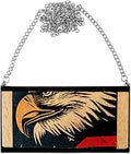 Bald Eagle Art Women's Wallet Clutch - American Flag Clutch for Women - Printed Women's Wallet Clutch