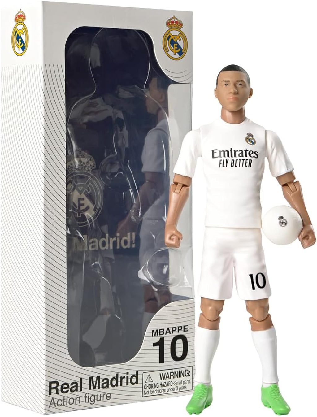 Sockers Banbo Toys Real Madrid CF Kylian Mbappé 8" Collectible Soccer Action Figure