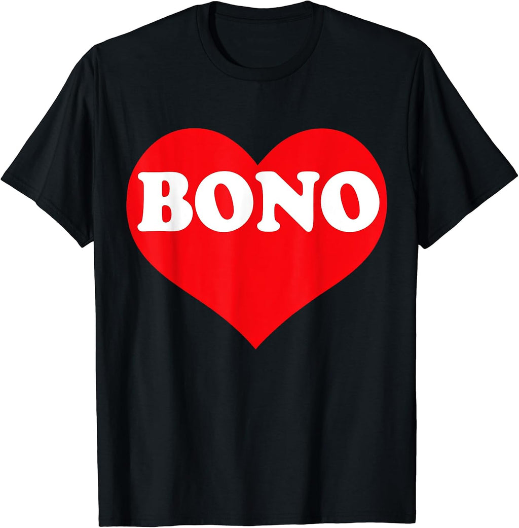Funny Matching I Love Bono Man Woman Kids Girls