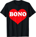 Funny Matching I Love Bono Man Woman Kids Girls