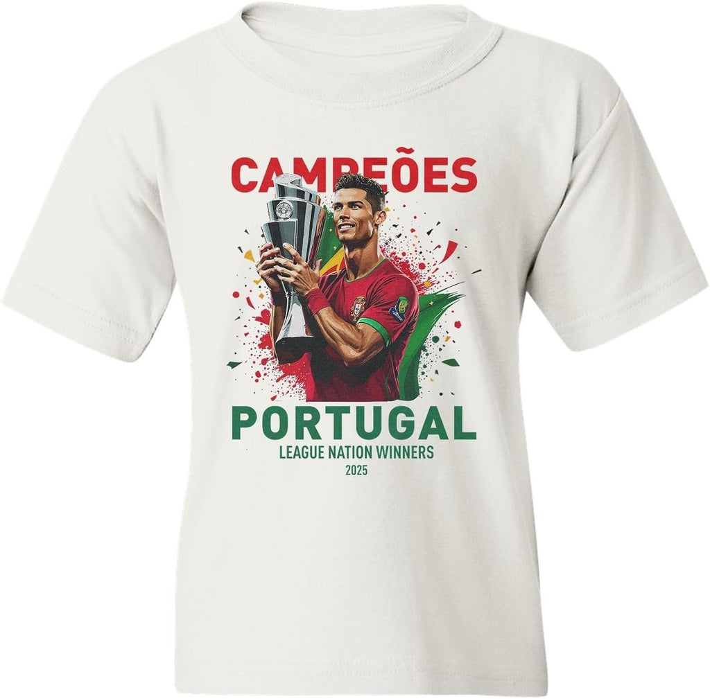 Portugal Campeoes - Soccer Champions Ronaldo Tribute Youth Unisex T-Shirt