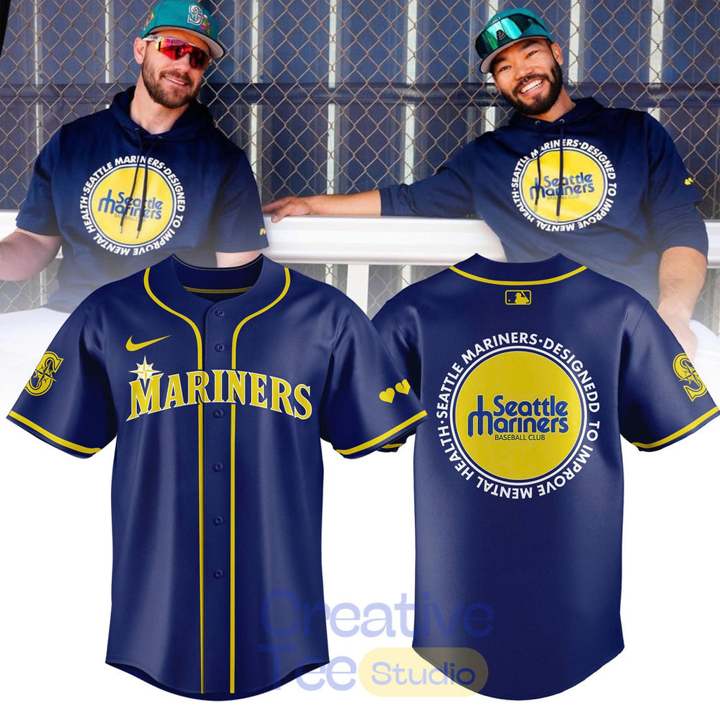 Seattle Mariners “Designed To Improve Mental Health” Baseball Jersey