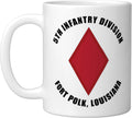 5th Infantry Division Fort Polk Louisiana Emblem Veteran Ceramic Mug, White