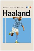 QEWRT Erling Haaland Poster Soccer Picture Canvas Bedroom Wall Decor Print Picture Office Dorm Room Decor Gifts Unframe:12x18inch(30x45cm)