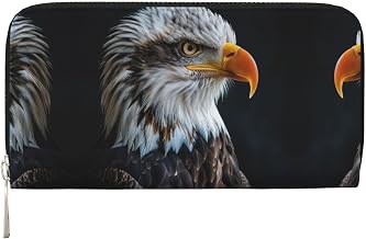 Bald eagle Print Women Wallet Trendy Travel-Friendly 7.9X3.9in Casual Clutch Purse Gift for Ladies