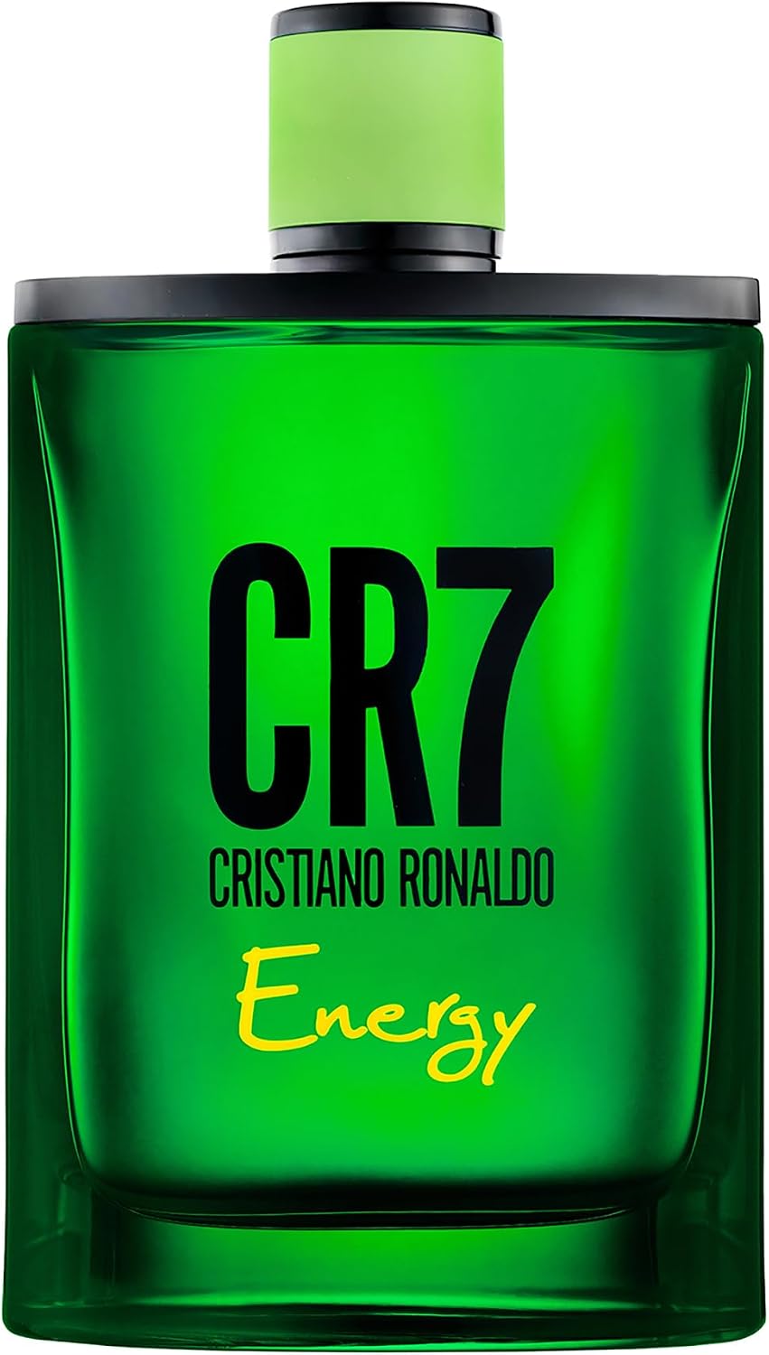 CR7 Energy Eau de Toilette - Cologne For Men - Fougere Woody Green Men's Cologne - Cardamom, Lavender, Cedarwood Notes - 3.4 oz