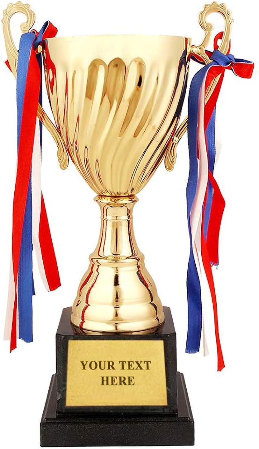 Trophy Cup - Large Trophy,Gold Award for Sports,Tournaments,Competitions,Soccer Football League Match Trophy,Other Teamwork Award
