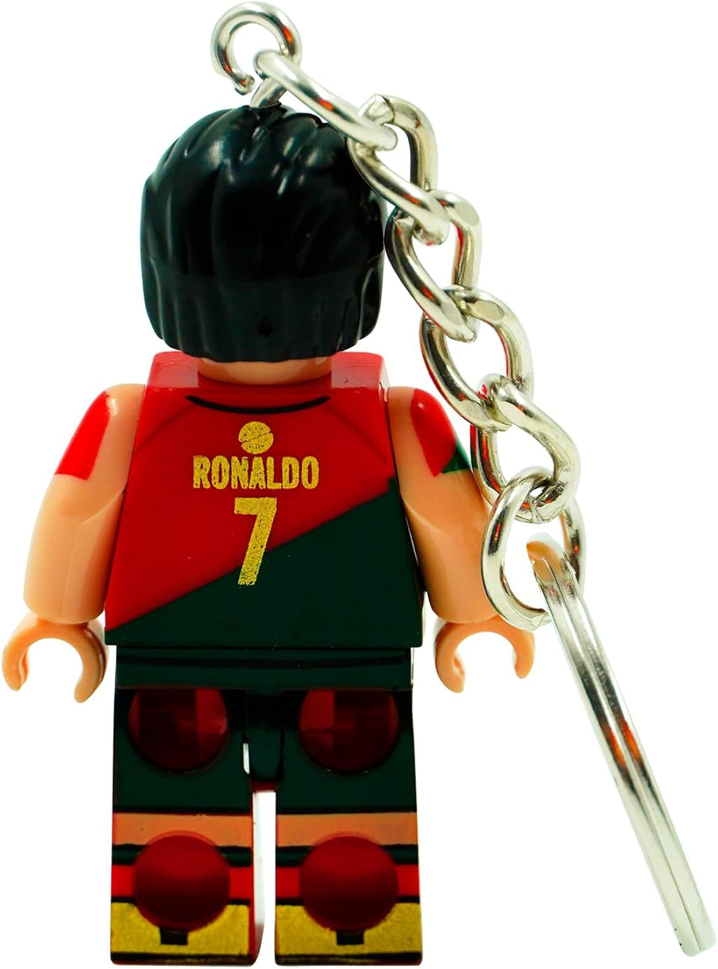 Custom Ronaldo Keychain – Portugal 2022 Jersey – Distinctive Block-Style Aesthetic – Ronaldo Stuff for Fans