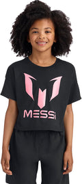 Girls' Lifestyle Short Sleeve T-Shirt, Slim-fit Graphic Tee, Cotton Blend Fabric