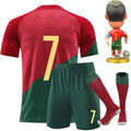 #7 Boys' Soccer Jerseys Sports Team Training Uniform Boys and Girls Youth Shirts and Shorts Set