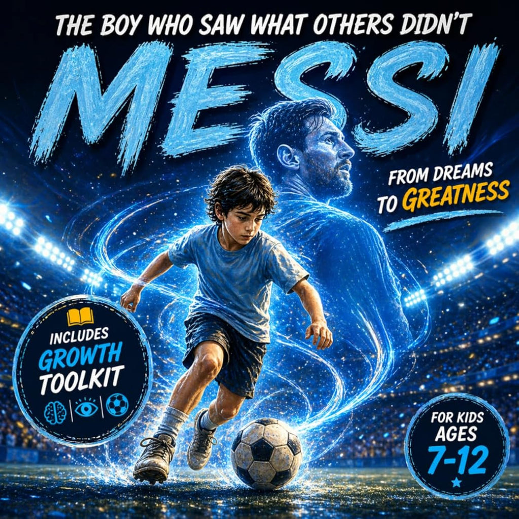 Messi: The boy who saw what others didn't: A Football Biography for Kids About Hard Work, Discipline & Belief (Ages 6–9) (Football Legends for Kids)