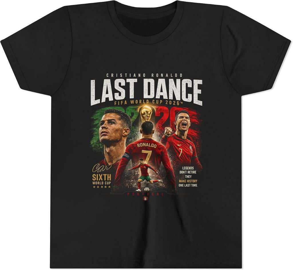 Ronaldo Last Dance World Cup 2026 Youth Tee | Soccer Tribute