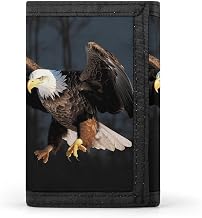 3D Bald Eagle Small Wallet for Women Mens Wallet Trifold Wallets,Credit Card Holder Clutch Purses for Women