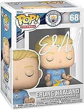 Erling Haaland #68 Facsimile Signed Reprint Laser Autographed Funko POP! Soccer Manchester City Figurine with Protector Case