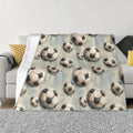 Football Soccer Ball (1) Pattern Fleece Blanket Throw Blankets for Couch & Bed,Cozy Fuzzy Blanket 60"X50",Soft Warm Throw Blankets for Travel Camping