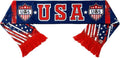 World Cup 2026 Merchandise - Team USA Soccer Scarf - Double Sided Print Polyester 55in x 6in - Red White Blue Fan Scarf for Men Women - Perfect for Match Viewing, Fan Parties & Gifts