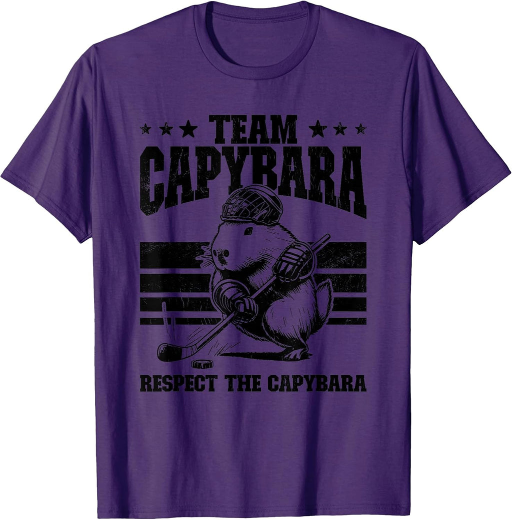 Retro Capybara Hockey Stick Merch & Co