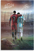 Messi Ronaldo Poster Wall Art Canvas Print Poster Home Bathroom Bedroom Office Living Room Decor Canvas Poster Unframe: 16x24inch(40x60cm)