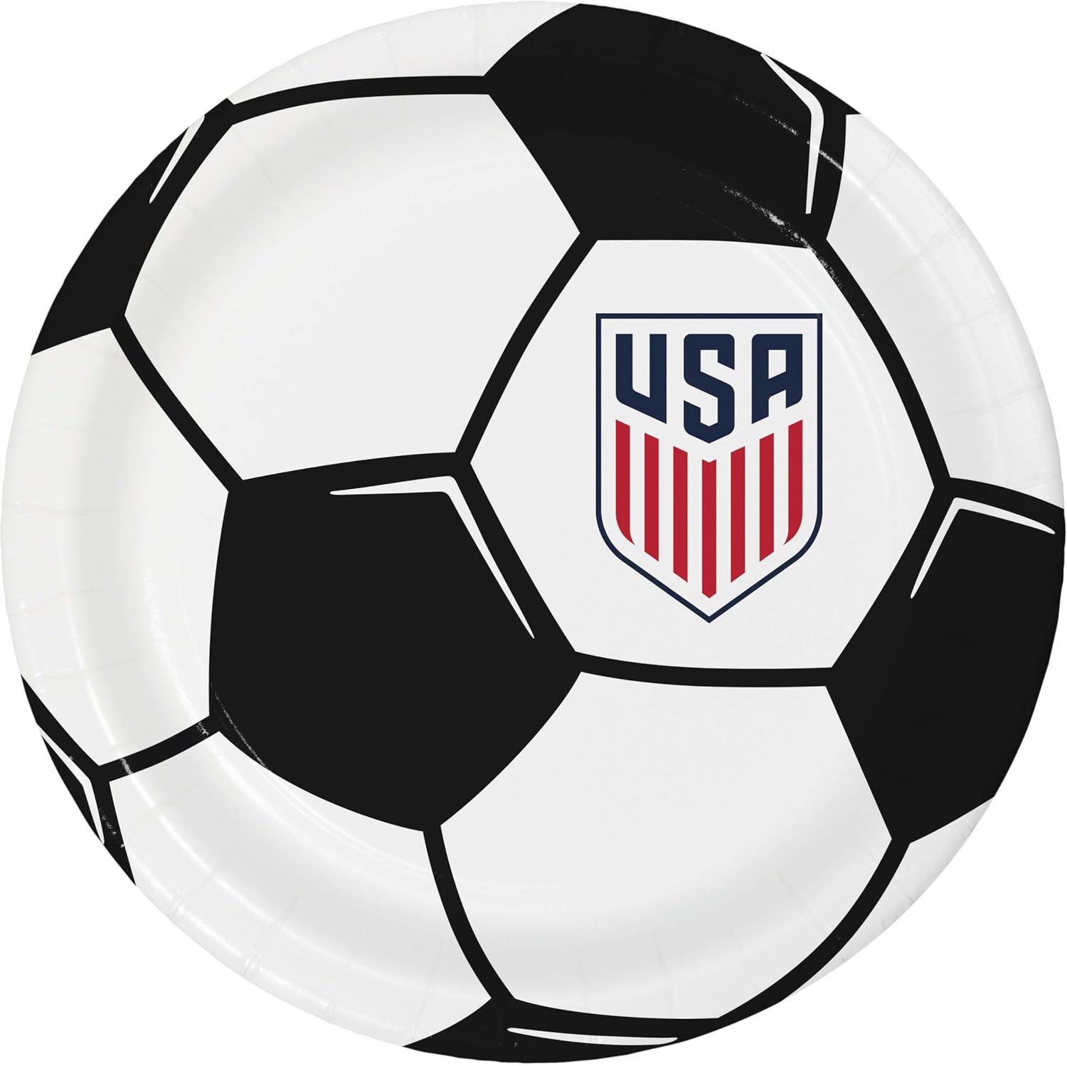 SAY HOORAY! USMNT World Cup 2026 U.S. Men's Soccer Multicolored Dessert Paper Plates, 7 inch, 48 ct.