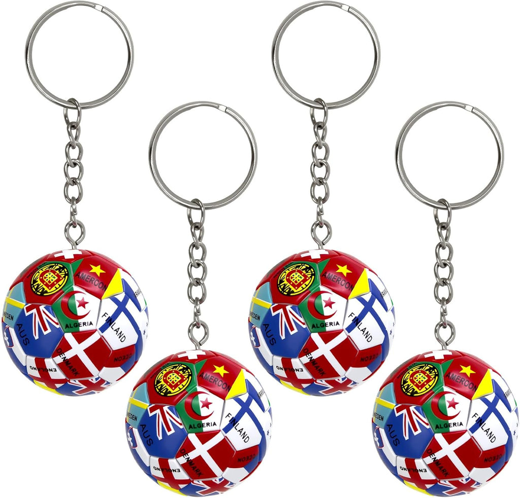 2026 World Soccer Cup Keychain, World Flags Football Keychain for Fan Gifts, Party Favors