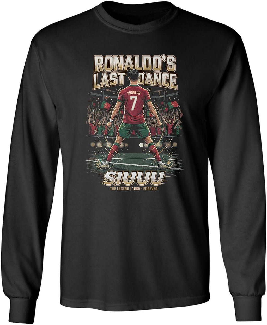 Ronaldo's Last Dance 2026 Portugal Soccer Fans Long Sleeve T-Shirt