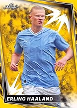 2024 Leaf Soccer Yellow #4 Erling Haaland Blaster Exclusive Trading Card in Raw (NM or Better) Condition