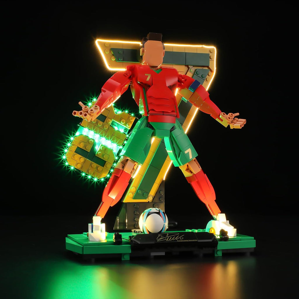 Led Light Compatible with Lego-43016 Ronaldo Soccer Legend - Easy Install, Hidden Wiring, Home Decor & Gift-Ready (Model Not Included)