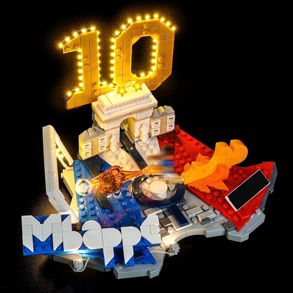 BrickBling LED Lighting Only, Compatible with Lego Kylian Mbappé – Soccer Highlights 43013, Ideal Gift for Sports Enthusiasts (43013 Light)
