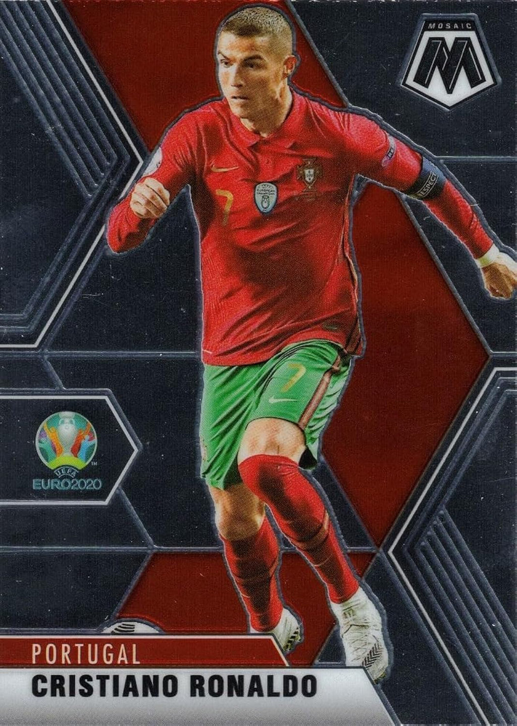 2021 Panini Mosaic UEFA Euro 2020#160 Cristiano Ronaldo Soccer Card Portugal