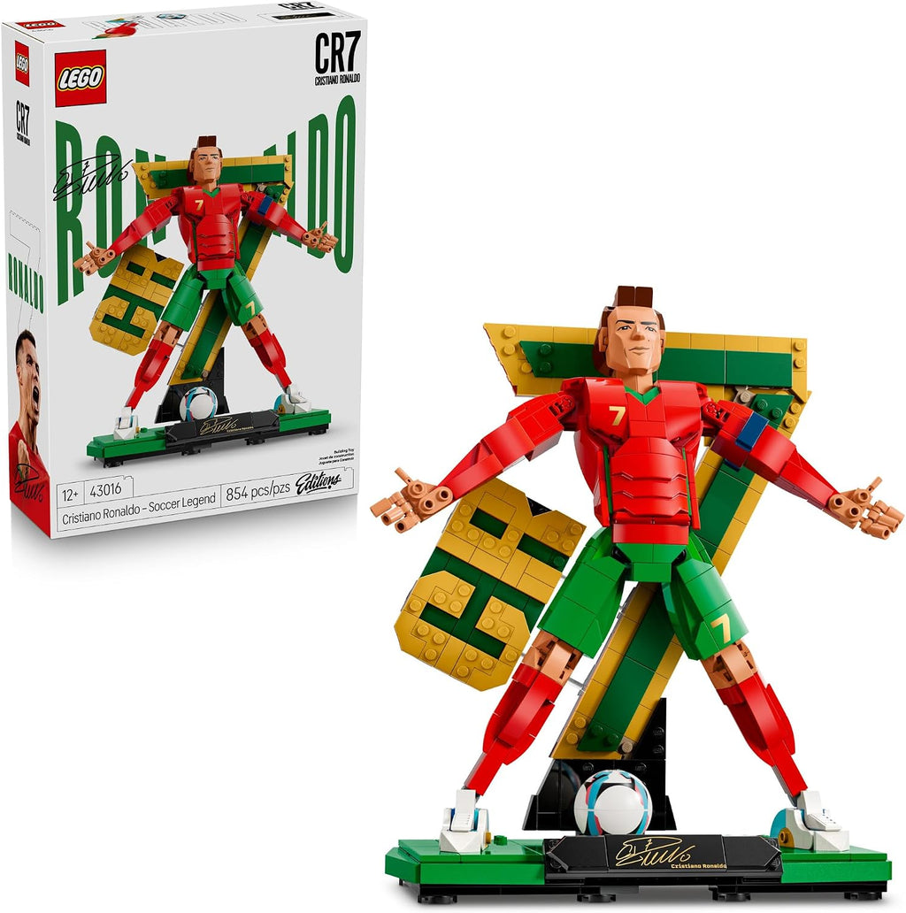 Editions Cristiano Ronaldo – Soccer Legend - Building Set for Boys & Girls, Ages 12+ - Collectible Soccer Gift with Plaque - Kids Bedroom or Shelf Decor - 43016