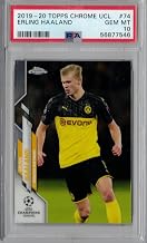 2019-20 Topps Chrome UCL Soccer #74 Erling Haaland Rookie Card Graded PSA 10 Gem Mint
