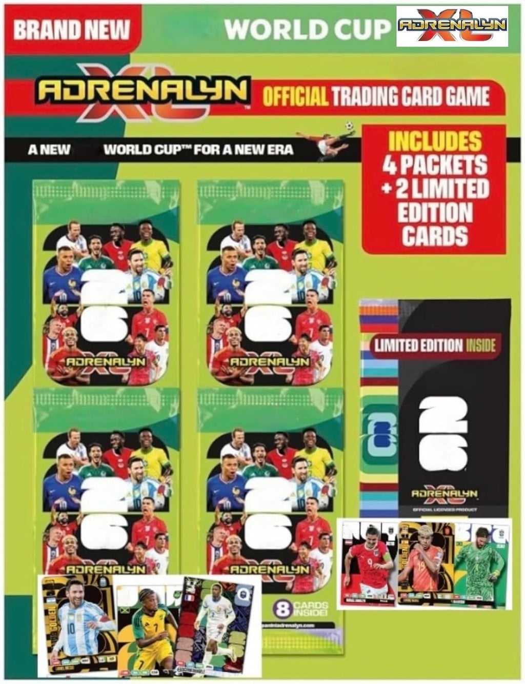 Adrenalyn XL 2026 World Cup Multipack Includes 2026 Special Soccer Cards Look for Top Soccer Stars Like Ronaldo, Messi and More!