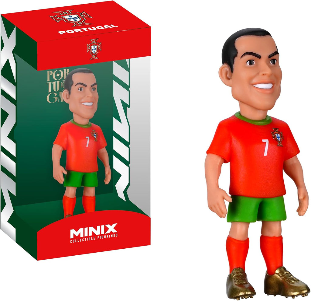Minix Portugal National Team Collectible Figurines 12cm Official Soccer Figures for Fans and Collectors (Cristiano Ronaldo)