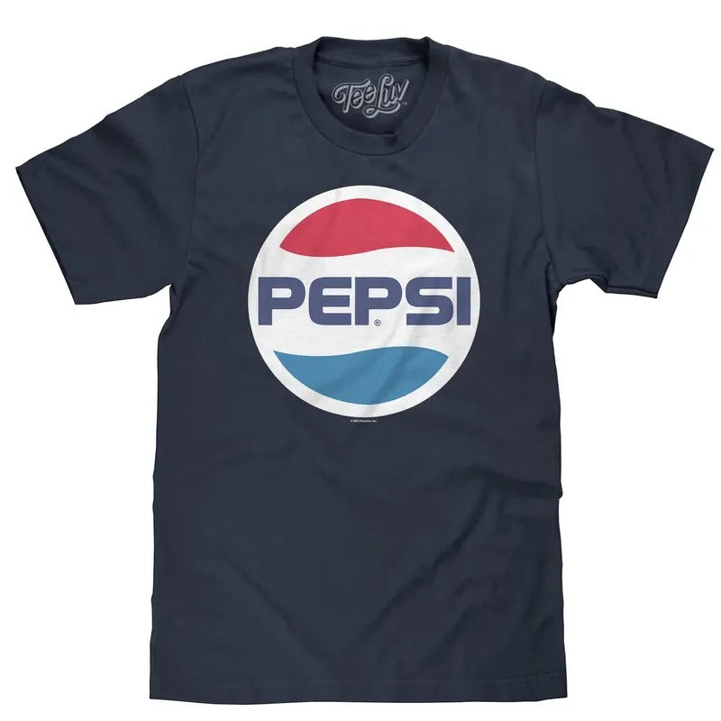 80s Pepsi Logo Navy Blue T-Shirts