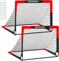 BORNEW 2 Pack Soccer Goal - Backyard & Indoor Soccer Goals for Kids, 7X5 / 6X4 / 4X3 ft Portable Pop Up Soccer Nets for Youth & Adult, Outdoor Games, Soccer Training Equipment Ages 3-16 Year Gift
