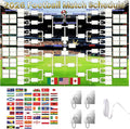 Suxxyyds 2026 Worlds Cup Schedule Poster, Worlds Cup Bracket Poster 2026, 59 x 35-Inch Wall Chart with 2 Sets of Reusable National Flag Stickers, 64 Country Flags, For Watch Parties and Office Pools