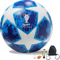 Professional Soccer Ball Size 5,4 -Thermal Bonded Waterproof PU Match-Quality Training Ball with Pump