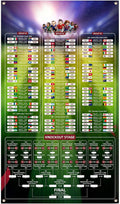 Ouvgen 2026 World Soccer Tournament Extra Large Schedule Poster - Tournament Chart on Premium Satin Polyester with Metal Grommets for Watch Parties, Office, Bar Decor & Soccer Gifts (47.24in*27.56 in)