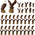 4th of July Mini Resin Bald Eagle 250th Anniversary Patriotic Figurine Tiny Resin Animals Eagle Statue for Independence Day Miniature Garden Office Home Cake Topper Decor Gift(50 Pcs,Mixed Style)