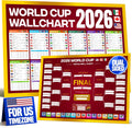 World Cup Bracket Poster 2026 | A1 Size 2026 World Cup Soccer Poster with US Kick Off Times, Fixtures, Stadiums & Host Cities | 2026 World Cup Wall Chart